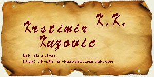 Krstimir Kuzović vizit kartica